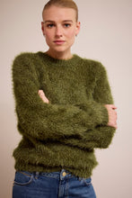 Afbeelding in Gallery-weergave laden, Hairy Yarn Jumper Y08-17-601 006501 Moss