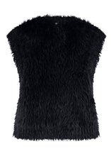 Afbeelding in Gallery-weergave laden, Hairy Yarn Vest O05-17-701 009000 Black