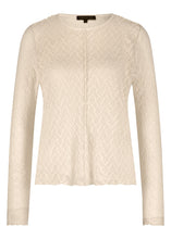 Afbeelding in Gallery-weergave laden, Long-Sleeve Stretch Lace Top O01-17-401 6800 Stone