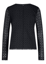 Afbeelding in Gallery-weergave laden, Long-Sleeve Stretch Lace Top O01-17-401 9000  Black