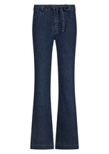 Afbeelding in Gallery-weergave laden, Lurex Wide-Leg Denim Trousers B01-18-101 005033 Dark Bleu Denim