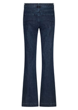 Afbeelding in Gallery-weergave laden, Lurex Wide-Leg Denim Trousers B01-18-101 005033 Dark Bleu Denim