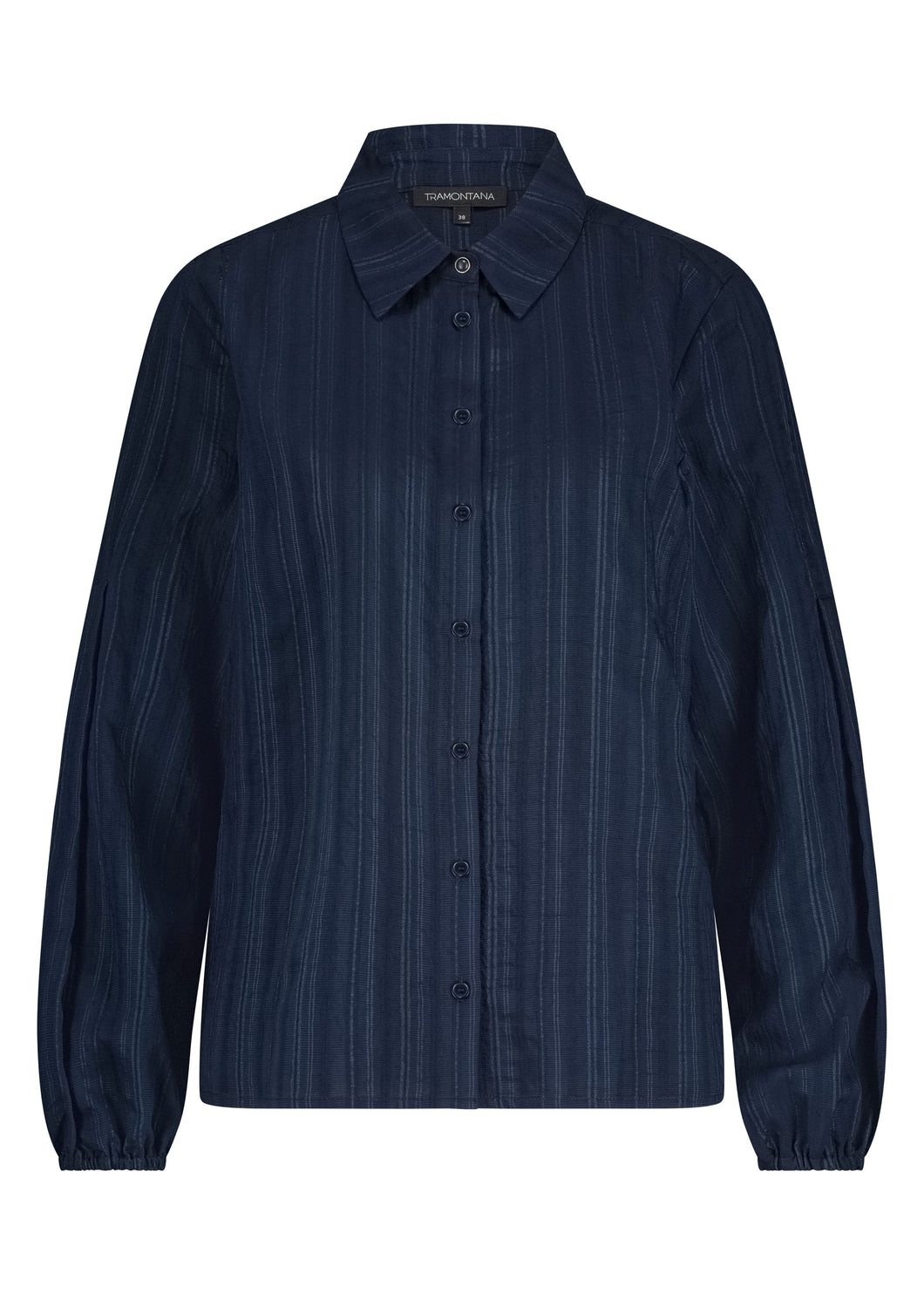 Blouse Pleated Sleeves  C25-18-301 005032 Midnight
