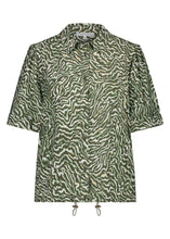 Afbeelding in Gallery-weergave laden, Blouse Zebra Swirl C21-15-301 009996  Print Greens
