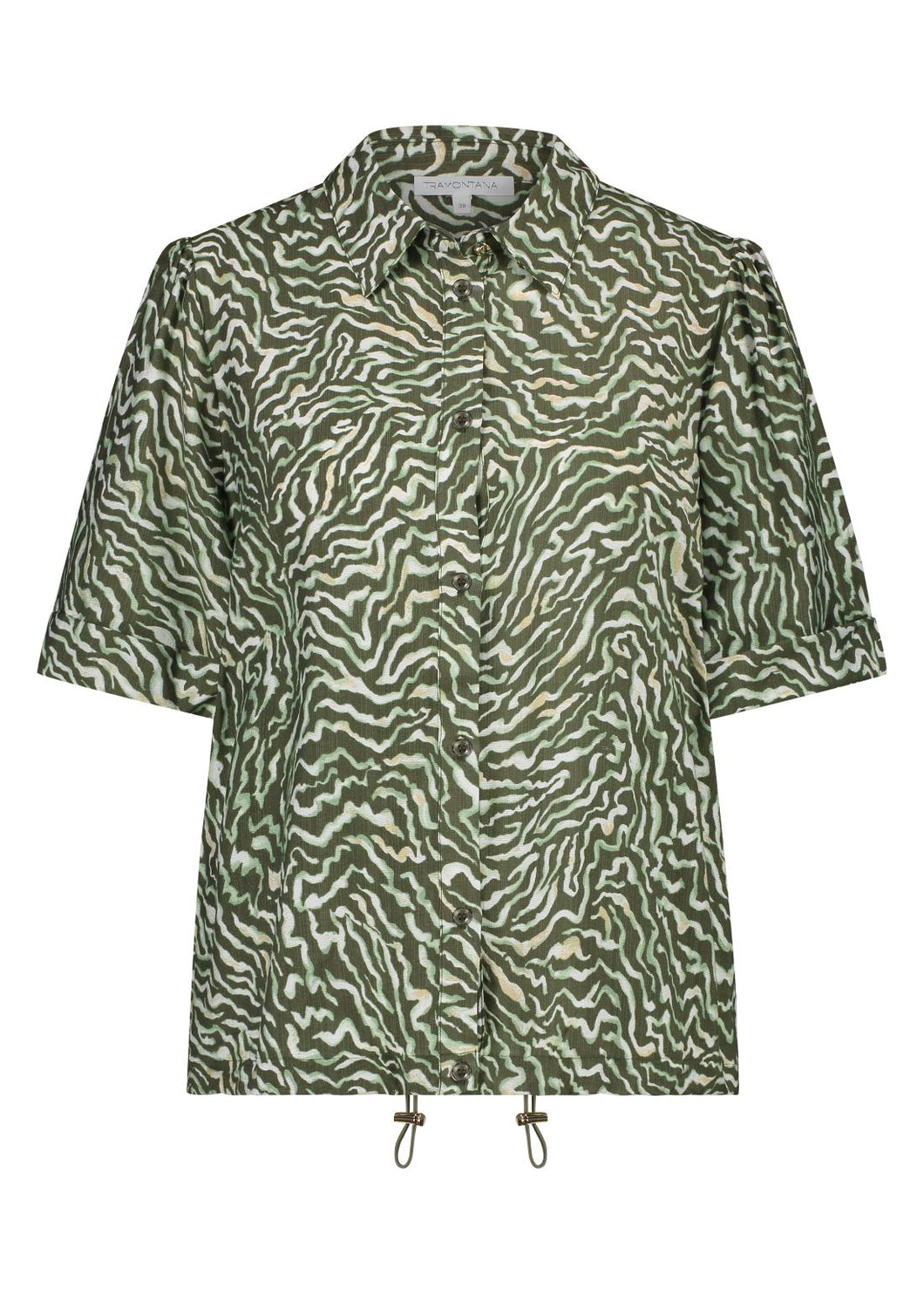 Blouse Zebra Swirl C21-15-301 009996  Print Greens