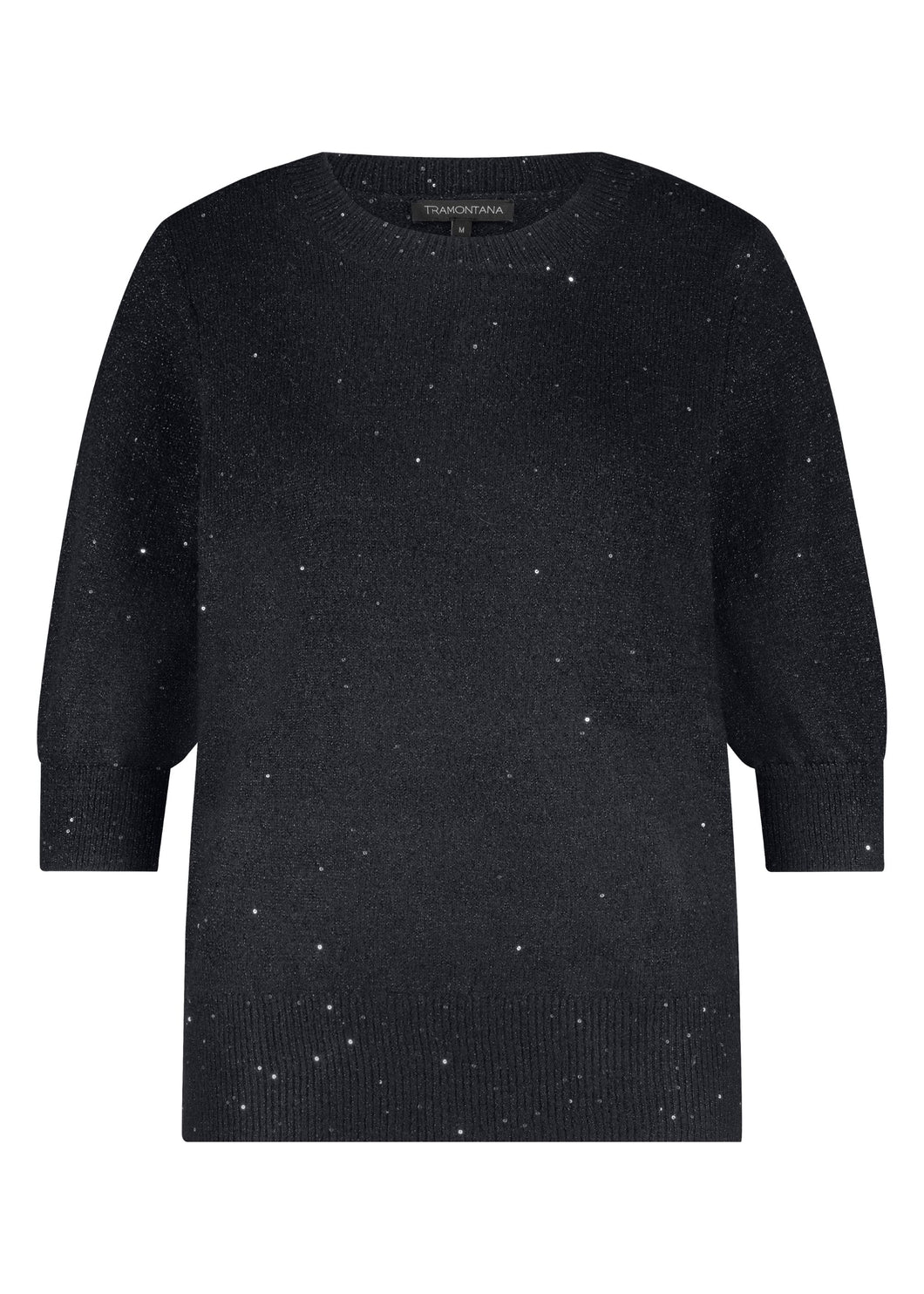 Short-Sleeve Sequin O02-17-601 9001 Black Melange