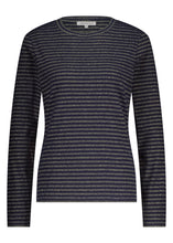 Afbeelding in Gallery-weergave laden, Striped Lurex Top  K02-18-401 005032 Midnight
