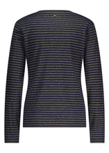 Afbeelding in Gallery-weergave laden, Striped Lurex Top  K02-18-401 005032 Midnight
