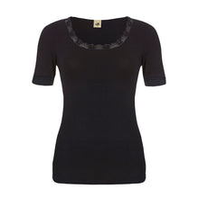 Afbeelding in Gallery-weergave laden, Thermo women Lace T-shirt 30237 090 black

