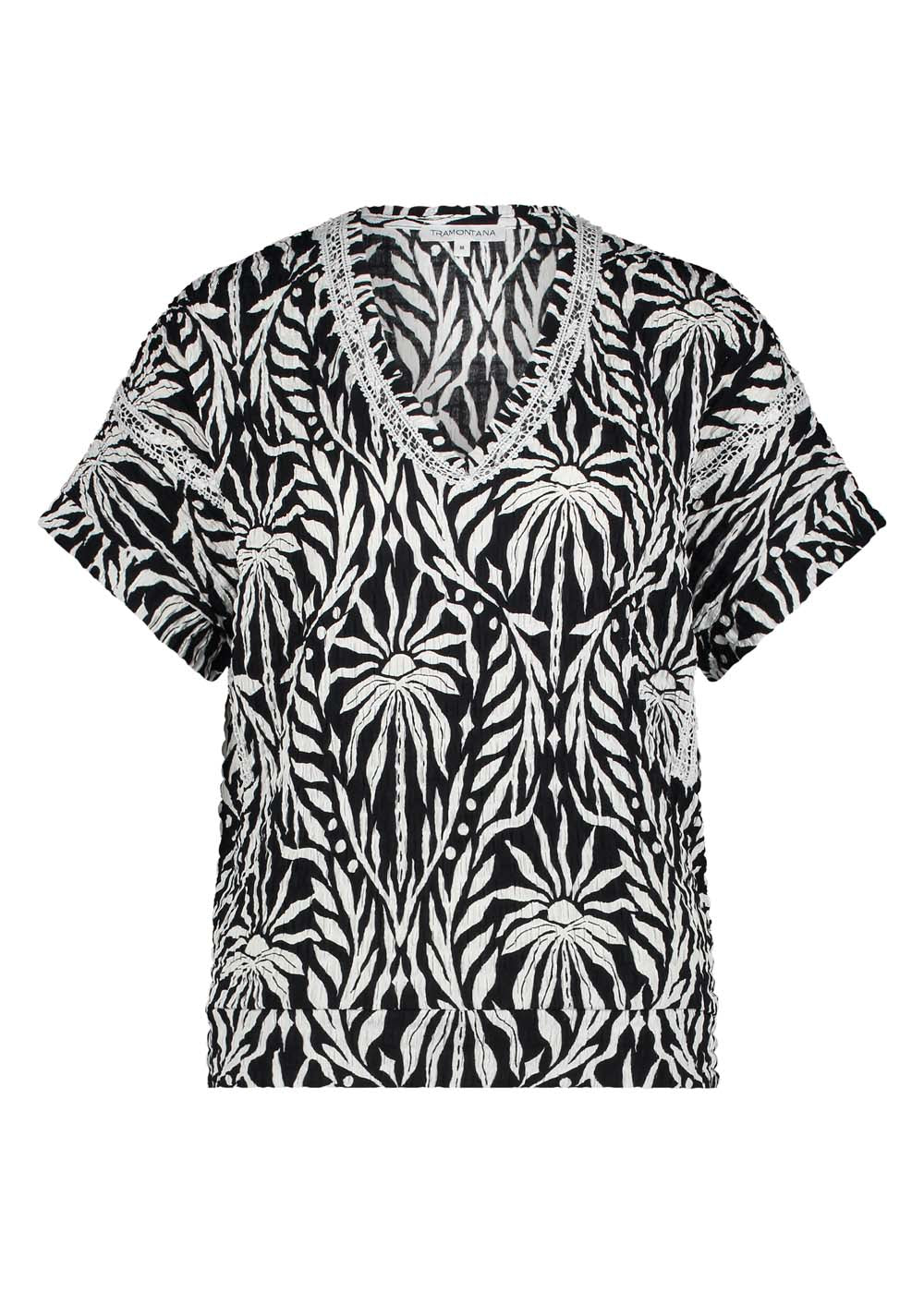 Top Black And White Paradise K04-16-401 009998  Prints Blacks