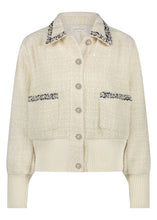 Afbeelding in Gallery-weergave laden, Tweed Jacket Fancy Tapes Q03-15-801 001100 Off white
