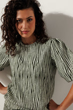 Afbeelding in Gallery-weergave laden, Jacquard Jumper Zebra K01-15-601 009996  Print Greens
